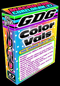 color values cmyk rgb macro for X7