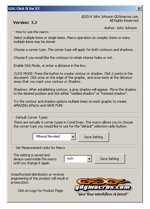 gdg macros clcik it macro Corel Draw v.2017