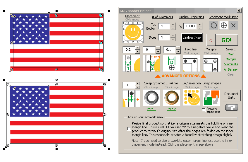 decal macro corel draw