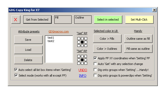 copy attributes macr for corel X7 1
