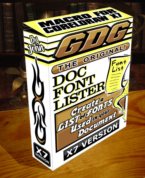 document font lister free macro for coreldraw x7 3d box