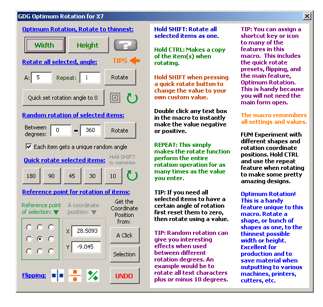 batch rotation macro CorelDraw X8