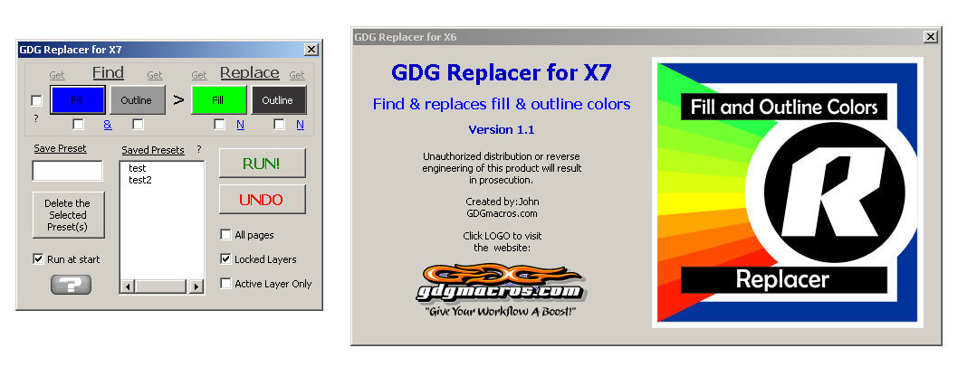 find and replace fill and outline colors in CorelDraw