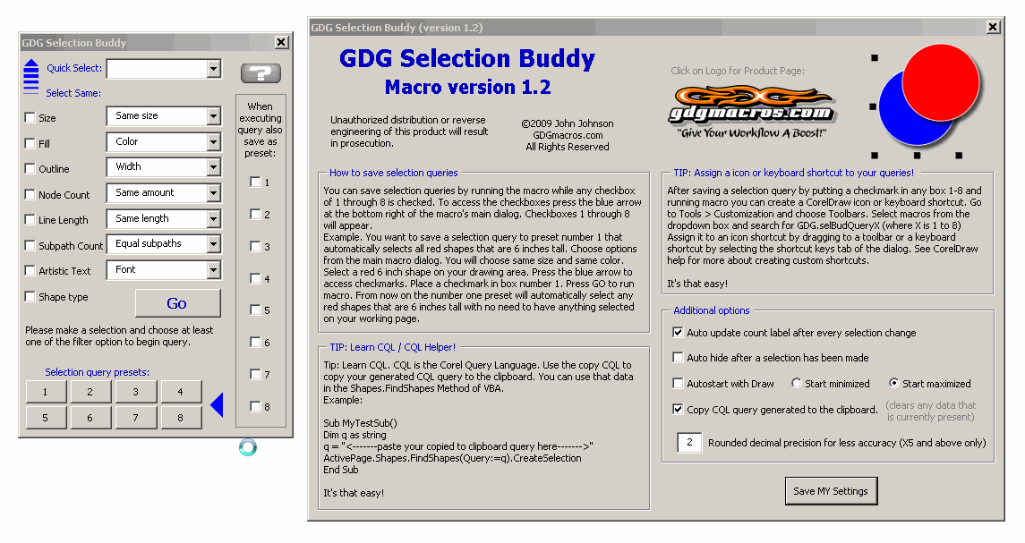 selection buddy select same corel macro v.2018