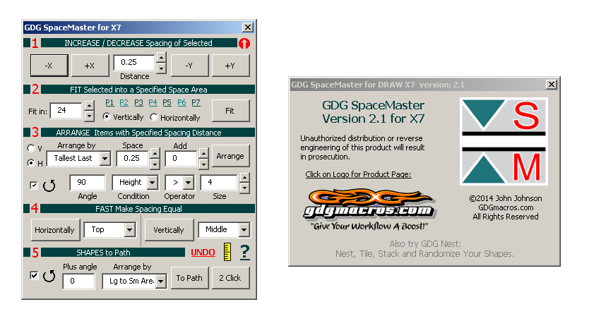 spacing distance fit to path macro for CorelDraw 2020